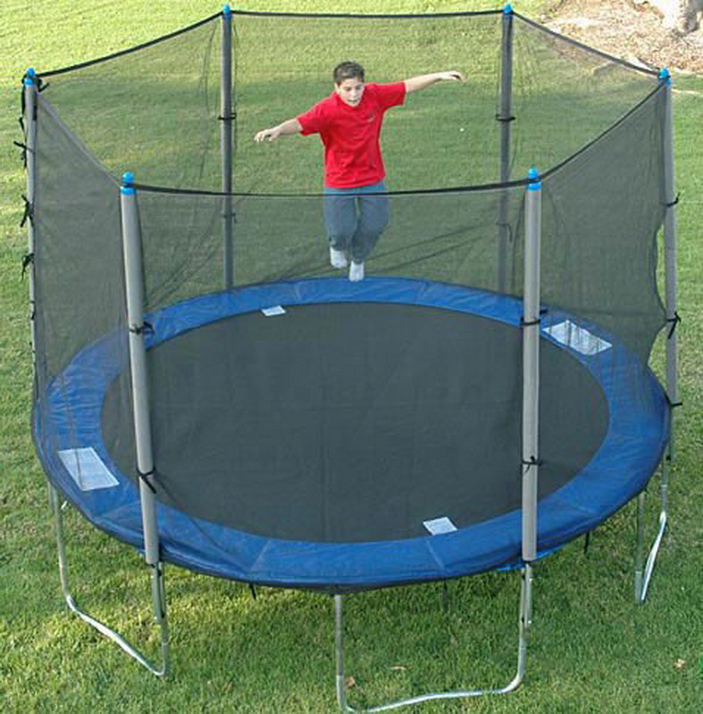 Батут DFC Trampoline Fitness 14 футов с сеткой